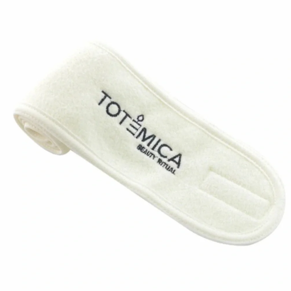 TOTEMICA Soft Cream Spa Headband Velcro Keeps Hair Back | Face Washing Makeup
